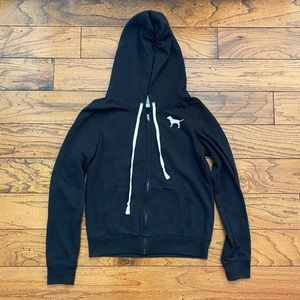 VS Pink Black Hoodie with Logo